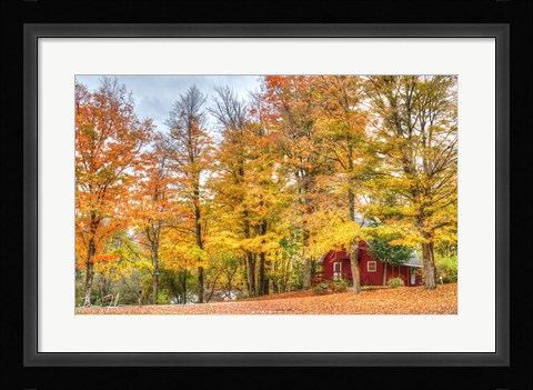 Framed Autumn Cottage Print