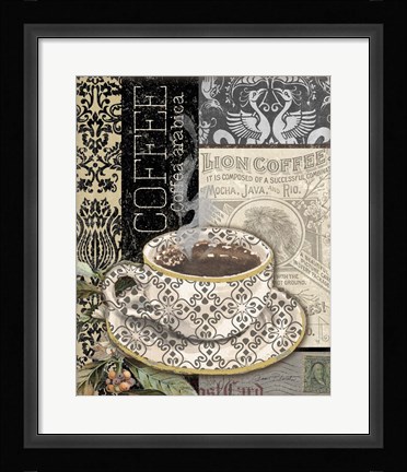 Framed Lion Coffee B Print