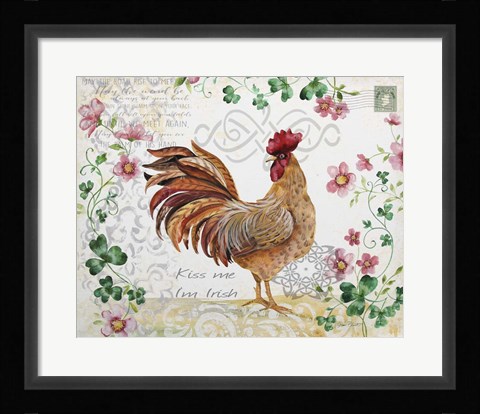Framed Seasonal Rooster 3 Print