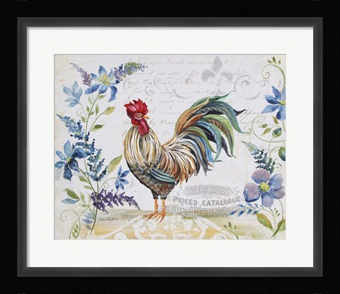 Framed Seasonal Rooster 9 Print
