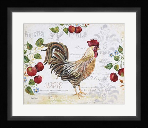 Framed Seasonal Rooster 10 Print