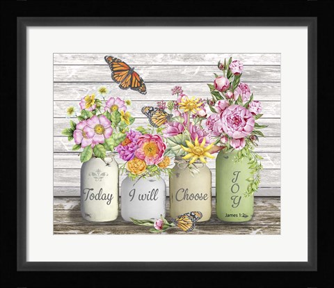 Framed Bouquets of Inspiration E Print