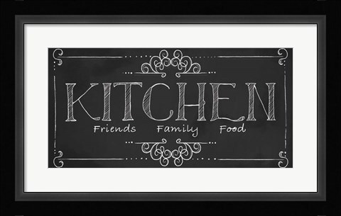 Framed Kitchen Chalk Print