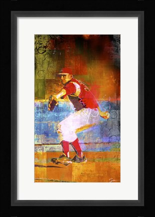 Framed Baseball 1 Print