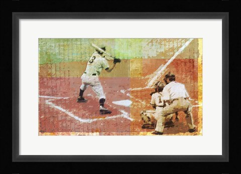 Framed Baseball 2 Print