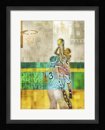 Framed Basketball Print