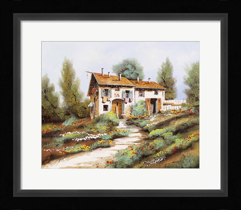 Framed La Casa Sulla Collina Print