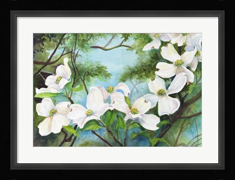 Framed Branch of Dogwood Print
