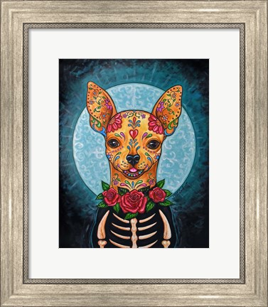 Framed Chihuahua- Day of the Dead Print
