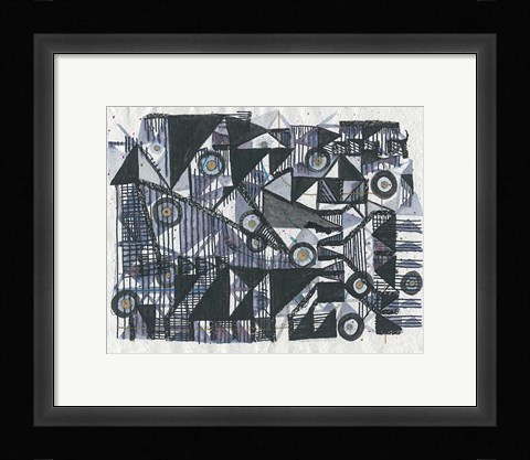 Framed Circles &amp; Triangles Print