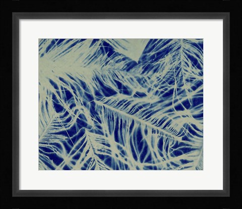 Framed Textures in Blue IV Print