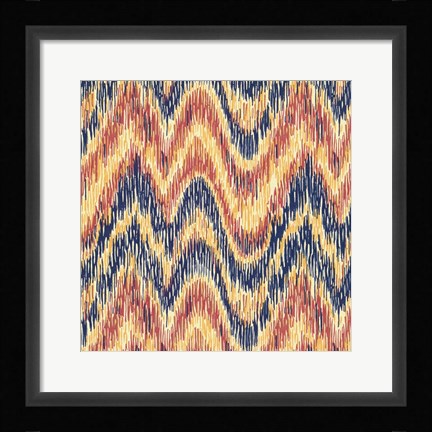 Framed Flame Stitch Motif V Print