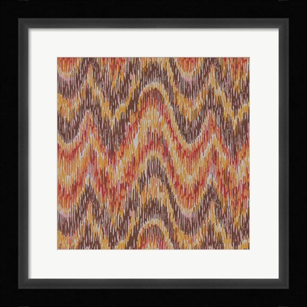 Framed Flame Stitch Motif VI Print