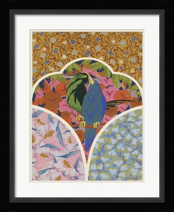 Framed Art Deco Florals IV Print