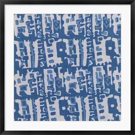 Framed Blue Batik II Print