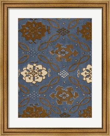 Framed Japanese Patterns V Print