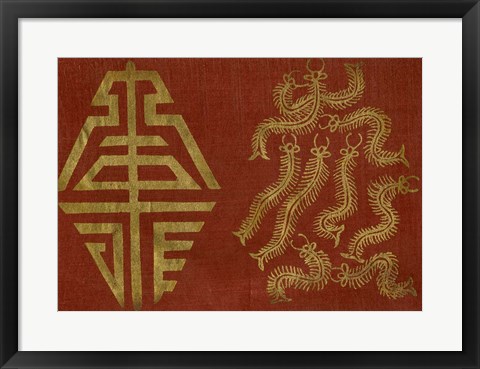 Framed Japanese Symbols VI Print