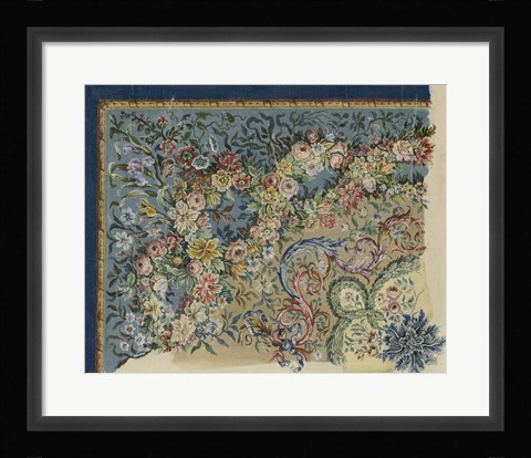 Framed Vintage Design Sketch I Print