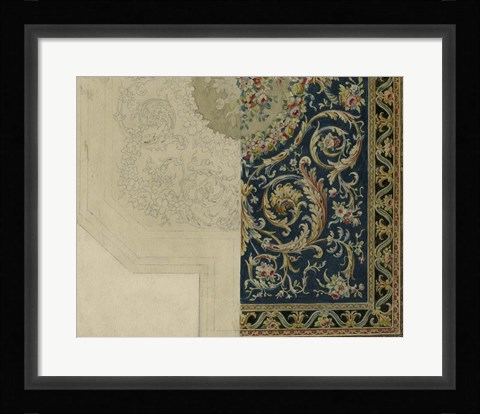 Framed Vintage Design Sketch II Print