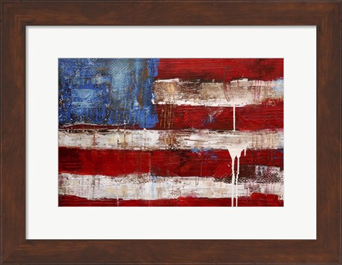Framed Ashley American Flag Print