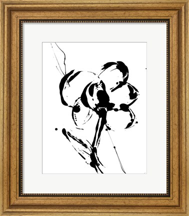 Framed Flower Squiggle I Print