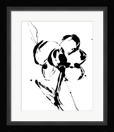 Framed Flower Squiggle I Print