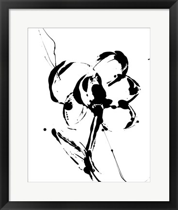 Framed Flower Squiggle I Print