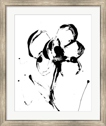 Framed Flower Squiggle II Print