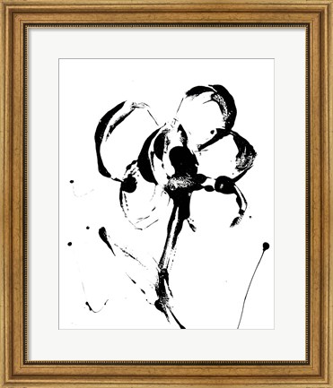 Framed Flower Squiggle II Print