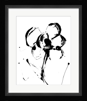 Framed Flower Squiggle II Print
