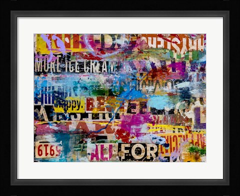 Framed Metromix Luv I Print