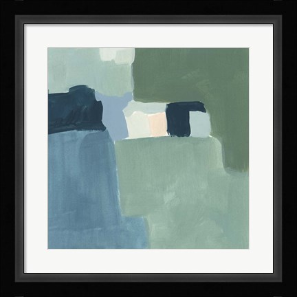 Framed Teal and Sage II Print