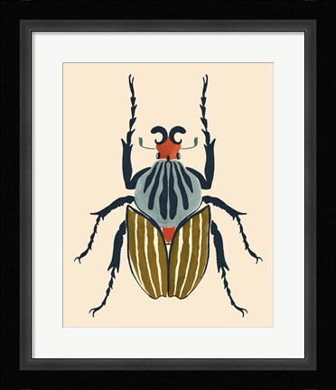 Framed Beetle Bug I Print