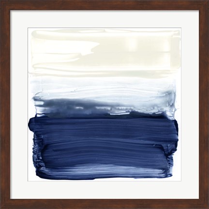 Framed Ocean Brushstrokes II Print