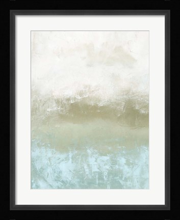 Framed Soft Sea Green Composition I Print