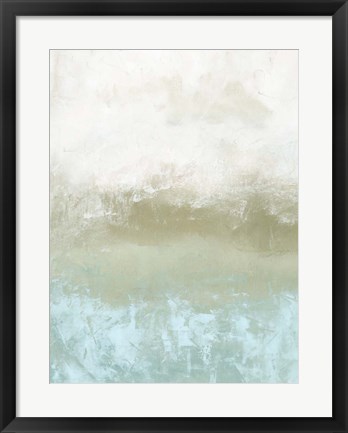 Framed Soft Sea Green Composition I Print
