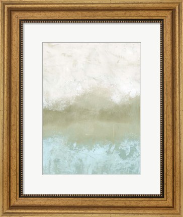Framed Soft Sea Green Composition II Print