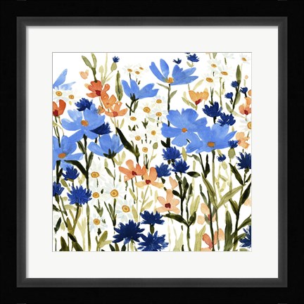 Framed Bright Wildflower Medley III Print