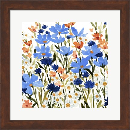 Framed Bright Wildflower Medley IV Print