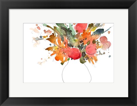 Framed Expressive Bouquet II Print