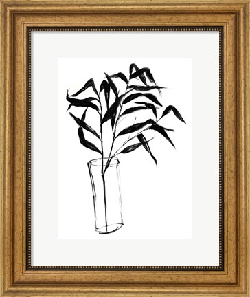 Framed Sumi-e Bamboo I Print