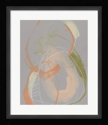 Framed Pastel Loops I Print