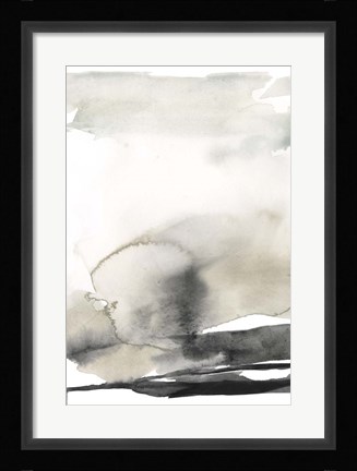 Framed Ebony Horizon Triptych III Print