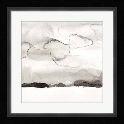 Framed Watercolor Abstract Horizon I Print