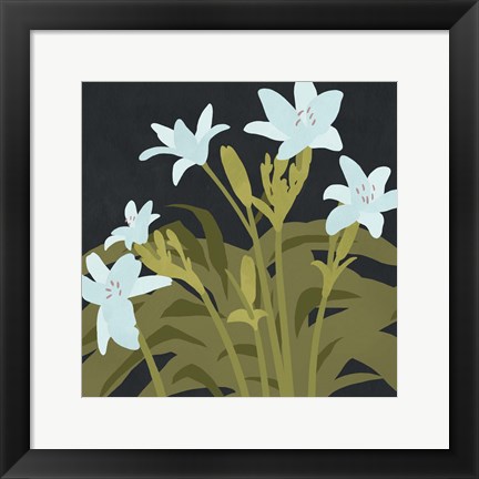 Framed Garden Lilies I Print