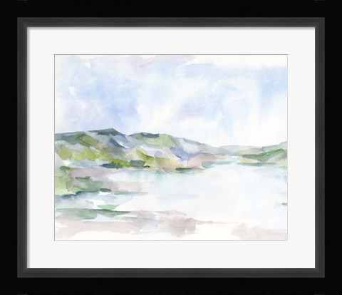 Framed Pastel Seaside I Print