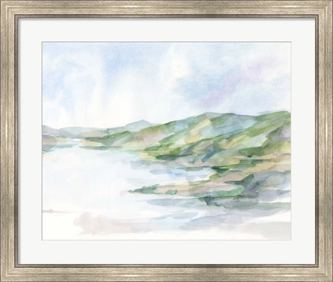 Framed Pastel Seaside II Print