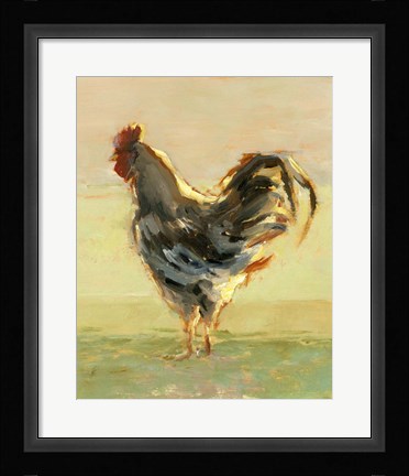 Framed Sunlit Rooster II Print