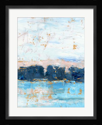 Framed Indigo Treeline II Print