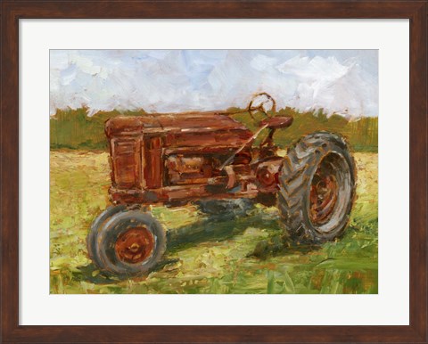 Framed Rustic Tractors II Print